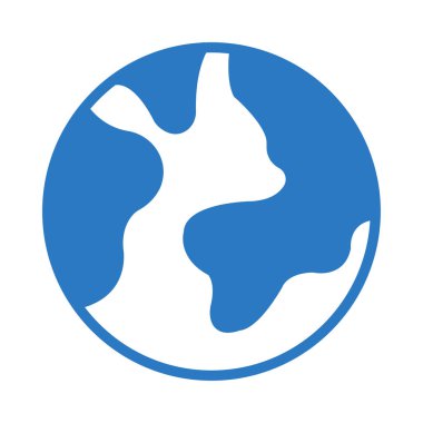 harita glif renk vektör simge