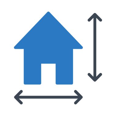 ev glif renk vektör simgesi