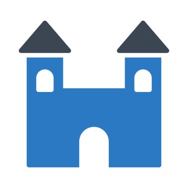 ev glif renk vektör simgesi