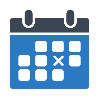 tarih glyph renk vektör simgesi