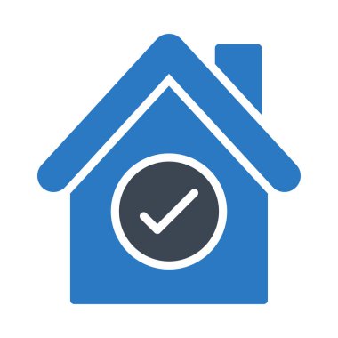 ev glif renk vektör simgesi