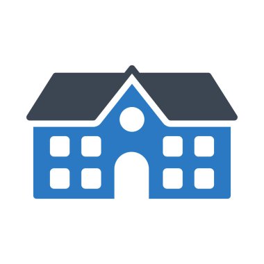 ev glif renk vektör simgesi