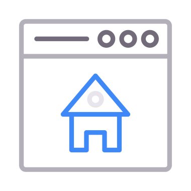 web sayfası renkli çizgi vektör simgesi