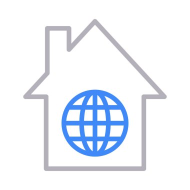 ev renk çizgisi vektör simgesi