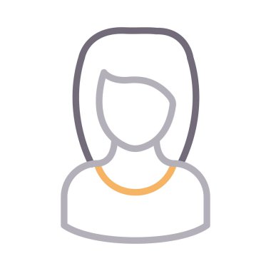 kullanıcı renk çizgisi vektör simgesi