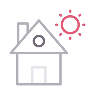 güneş renk çizgisi vektör simgesi