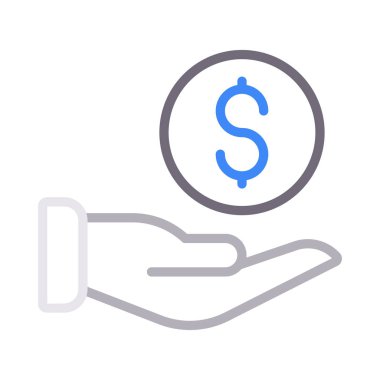 ödeme renk çizgisi vektör simgesi