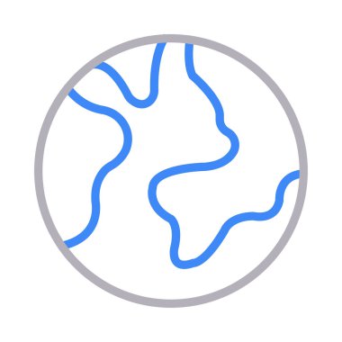 Harita renk çizgi vektör simgesi