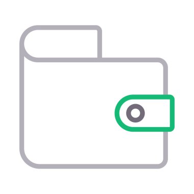 çanta renk çizgi vektör simgesi