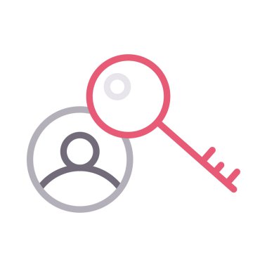 anahtar renk çizgisi vektör simgesi