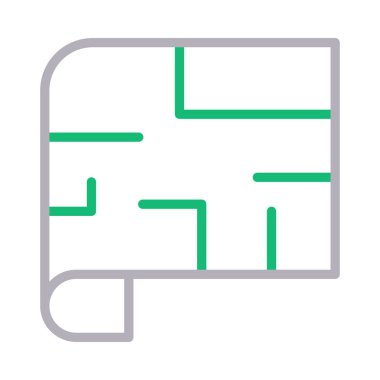 Bina renk çizgi vektör simge