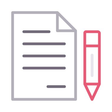 renkli çizgi vektör simgesi yazma