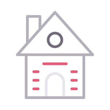 ev rengi çizgi vektör simgesi