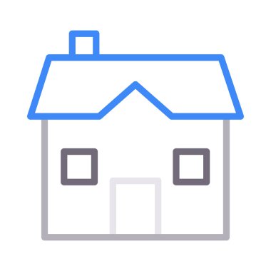 ev rengi çizgi vektör simgesi