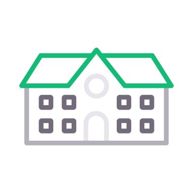 ev rengi çizgi vektör simgesi