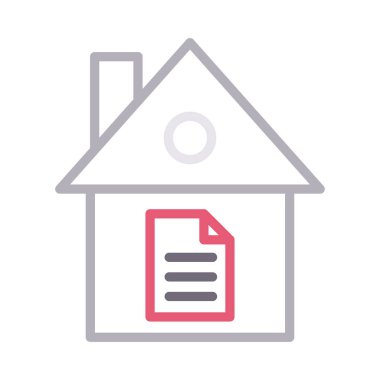 ev renk çizgisi vektör simgesi