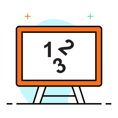 öğretim glyph düz vektör simgesi