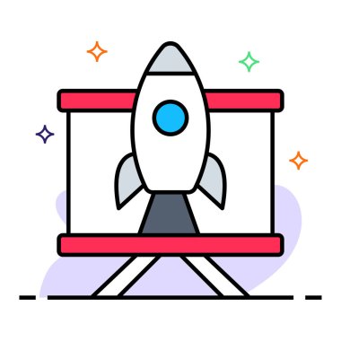 öğretim glyph düz vektör simgesi