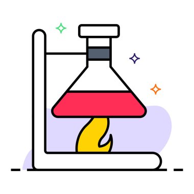 beaker glyph düz vektör simgesi