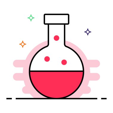 Bilim sembolü düz vektör simgesi