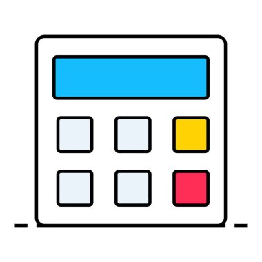 hesaplama glyph düz vektör simgesi