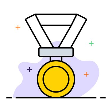 ödül glif düz vektör simge