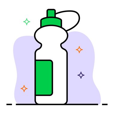 su kabartma düz vektör simgesi