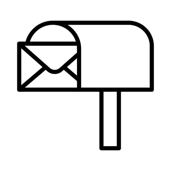 Εικονίδιο Διάνυσμα Λεπτή Γραμμή Post Office — Διανυσματικό Αρχείο