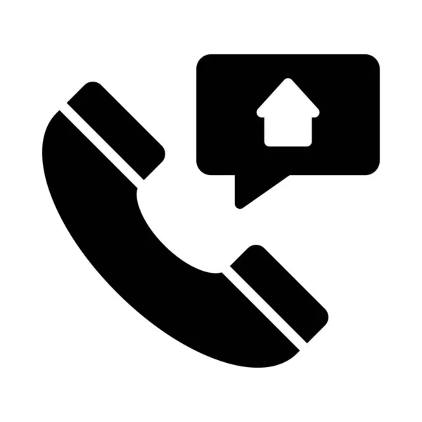 Phone Glyph Flat Vector Icon — Stock Vector