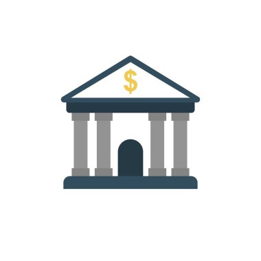 Bina glif düz vektör simge