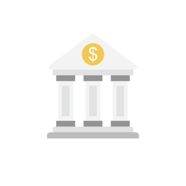 Bina glif düz vektör simge