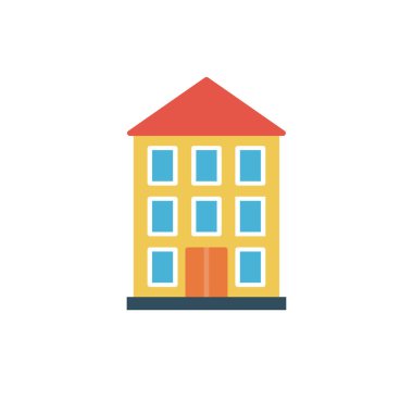 Motel glyph düz vektör simgesi