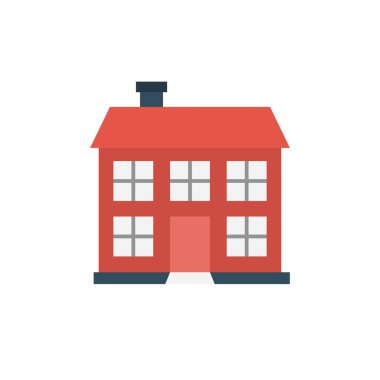 Bina glif düz vektör simge