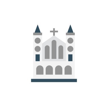 Bina glif düz vektör simge