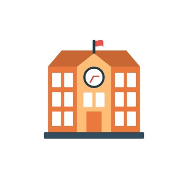 kolej sembolü düz vektör simgesi