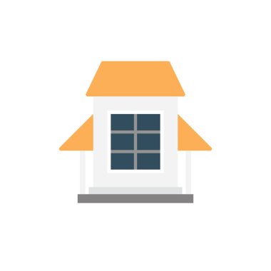 ev glif düz vektör simgesi