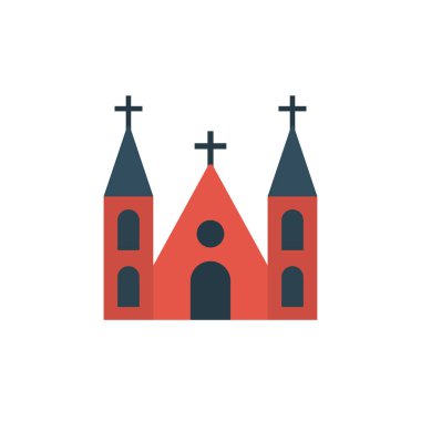 katolik glyph düz vektör simgesi