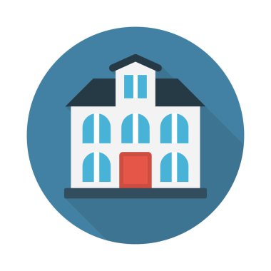 Bina glif düz vektör simge