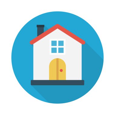 Bina glif düz vektör simge