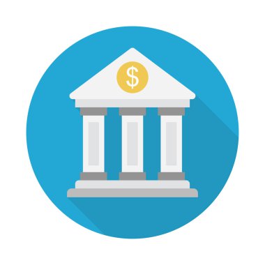 Bina glif düz vektör simge