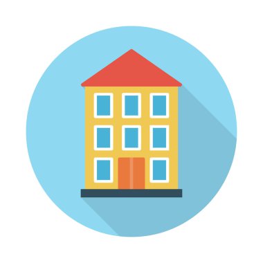 Motel glyph düz vektör simgesi