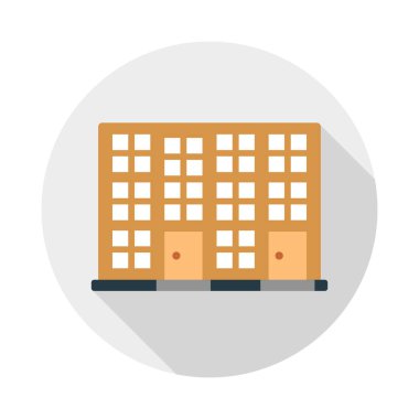 Bina glif düz vektör simge