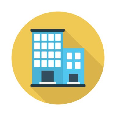 otel glyph düz vektör simgesi