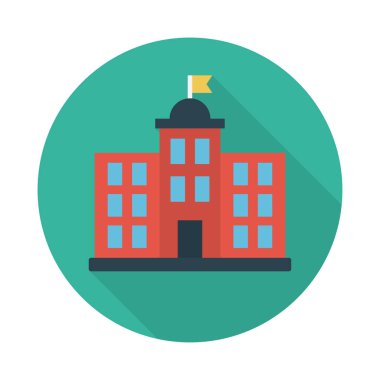 üniversite glyph düz vektör simgesi