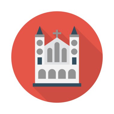 Bina glif düz vektör simge