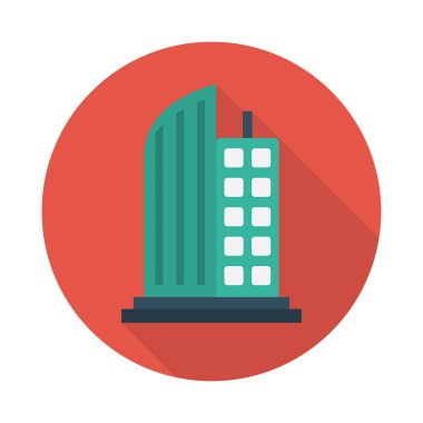 otel glyph düz vektör simgesi