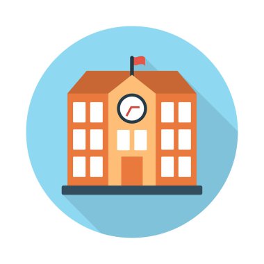 kolej sembolü düz vektör simgesi