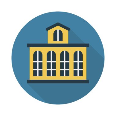 Bina glif düz vektör simge