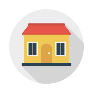 ev glif düz vektör simgesi