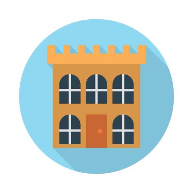 Bina glif düz vektör simge